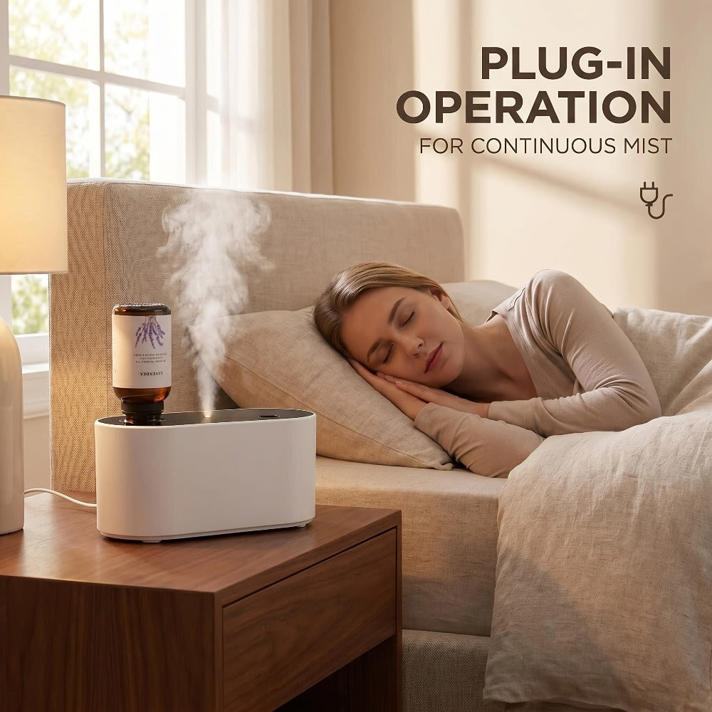 Essential Oil Diffuser Waterless Aroma Diffuser ¨C USB Mini Humidifier, 3 Misting Modes, Color LED Lights, Auto Circulation for Home, Office & Car