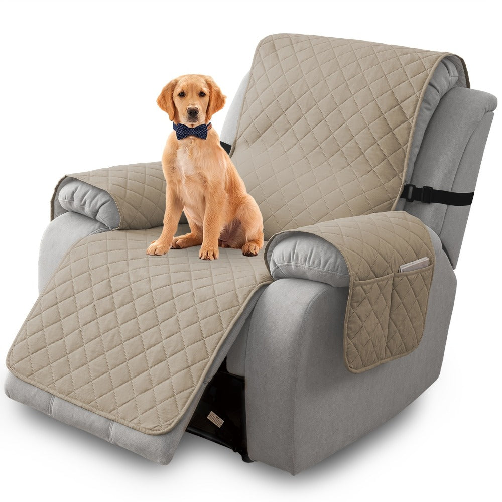 Non-Slip Recliner Chair Cover Sofa Slipcover with Elastic Straps Washable Pet Furniture Protector Indoor Outdoor 8 Colors
