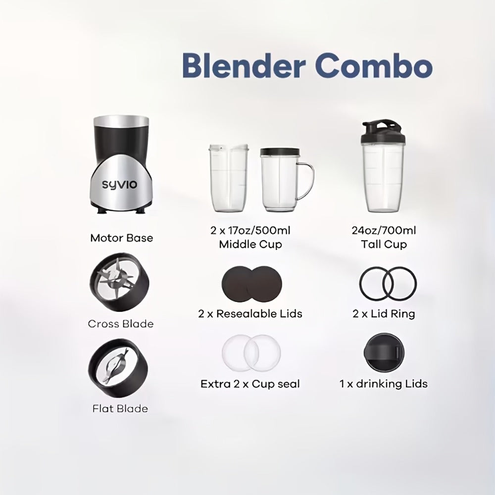 Personal Blender & Smoothie Maker 12-in-1 ¨C High-Powered Protein Shake Mixer, Multi-Function Grinder, BPA-Free with Portable Cup