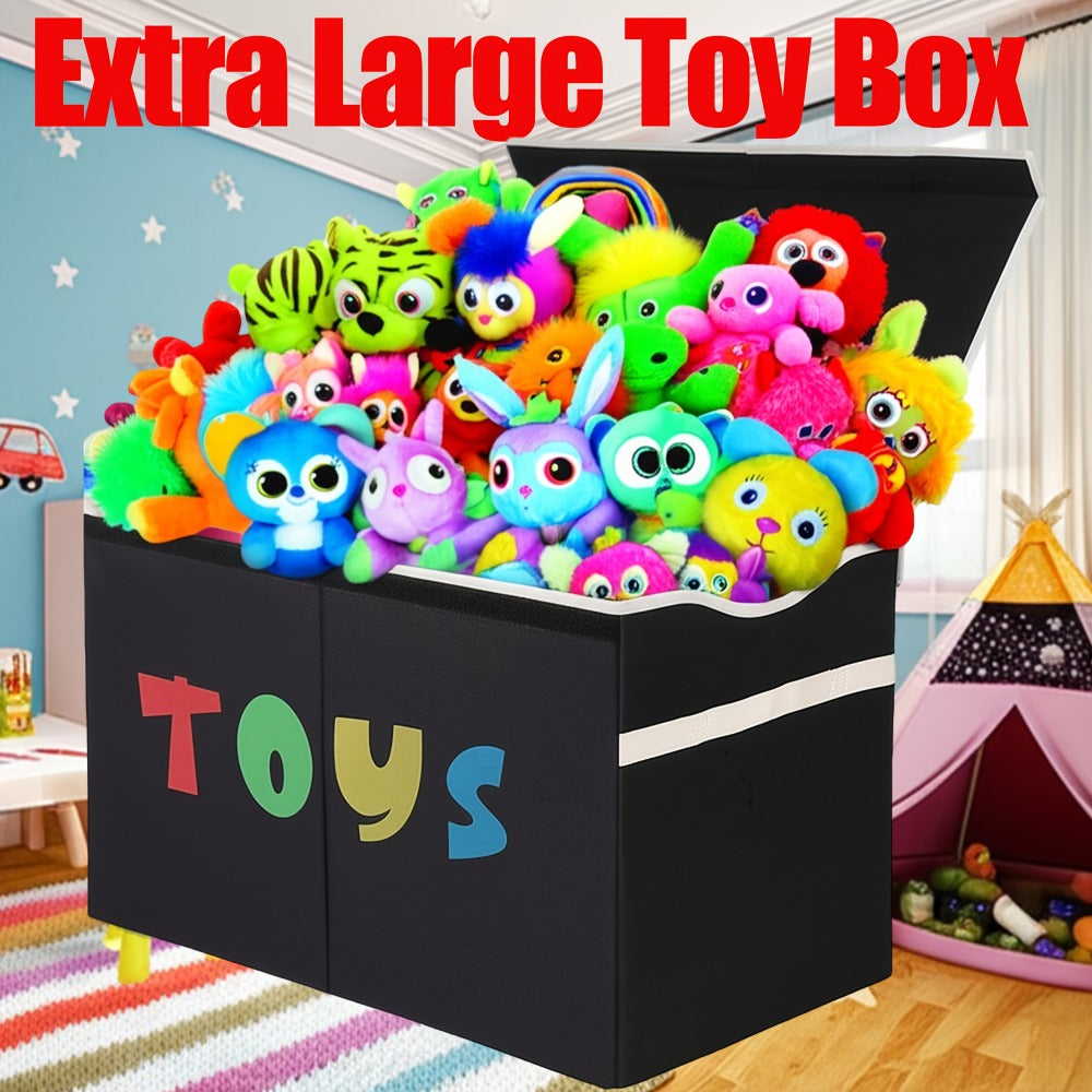 Extra Large Collapsible Kids Storage Chest with Lid ¨C 31.7 Gal Toy Box Organizer Bins for Boys Girls Bedroom Nursery Living Room