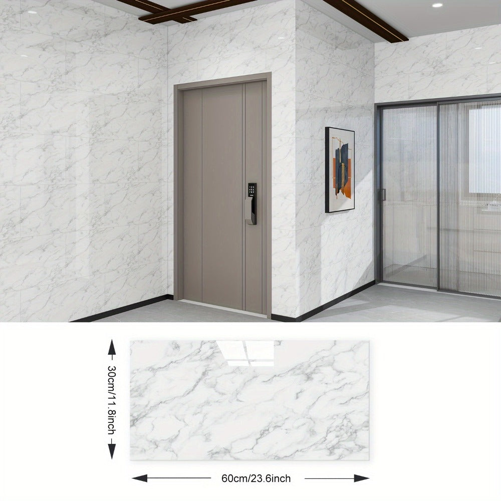 Peel and Stick Wall Panels Marble Pattern Self-Adhesive PVC Wall Tiles Waterproof Backsplash Stickers for Kitchen Bathroom Living Room Home Decor 20/40Pcs