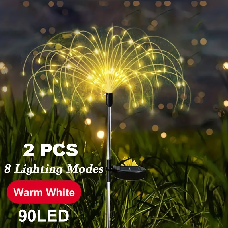 Solar Fireworks Lights Outdoor ¨C 60 to 420 LED Solar Garden Fairy Lights with 8 Modes, Waterproof Copper Wire Sparkler Lights for Garden, Patio, Yard, Pathway & Holiday Decoration