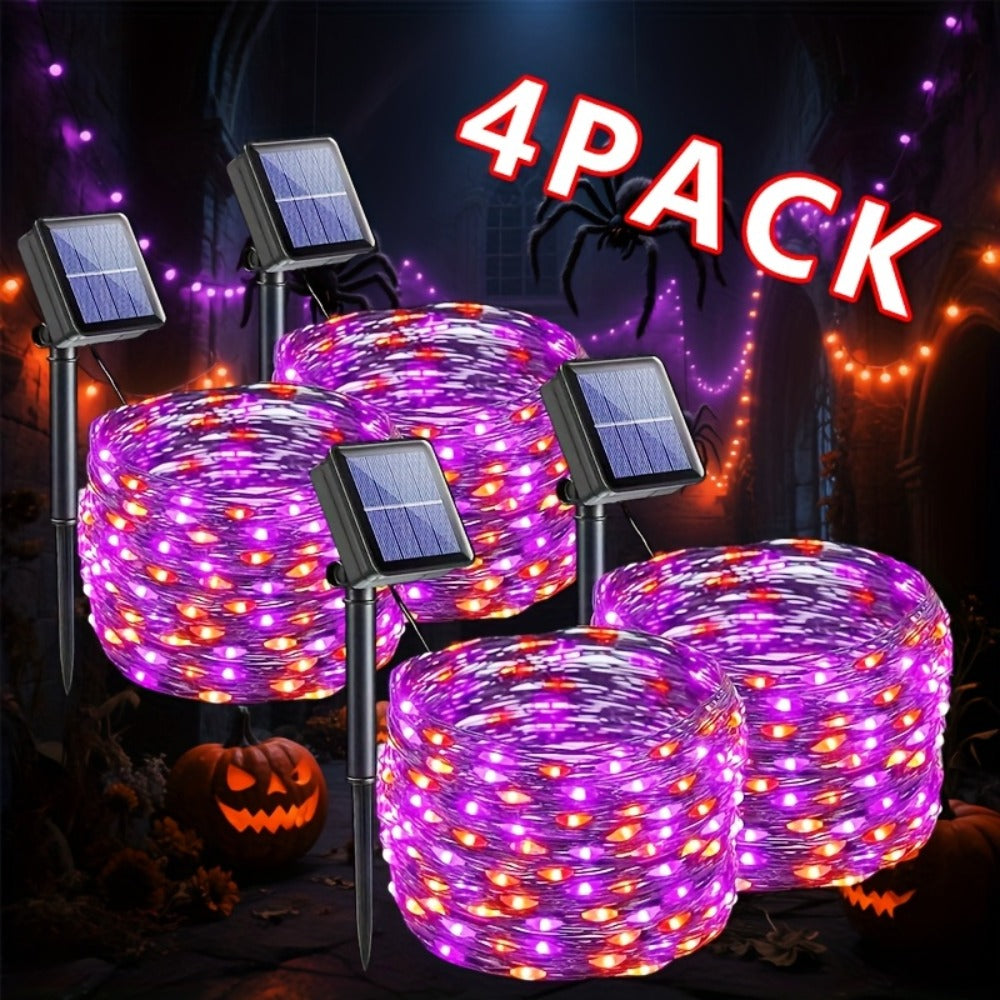 4Pack Solar String Lights 400 LED Outdoor Fairy Lights 160FT 8 Modes Waterproof Garden Patio Christmas Wedding Party Decoration