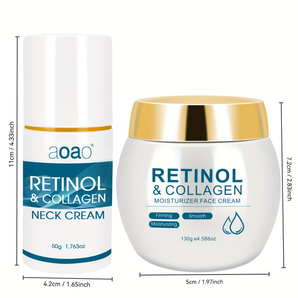 Retinol & Collagen Moisturizer Face Cream with Hyaluronic Acid & Vitamin E, Hydrating Firming Anti-Aging Day & Night Cream for All Skin Types, Hypoallergenic Neck & Face Moisturizer ¨C 130g