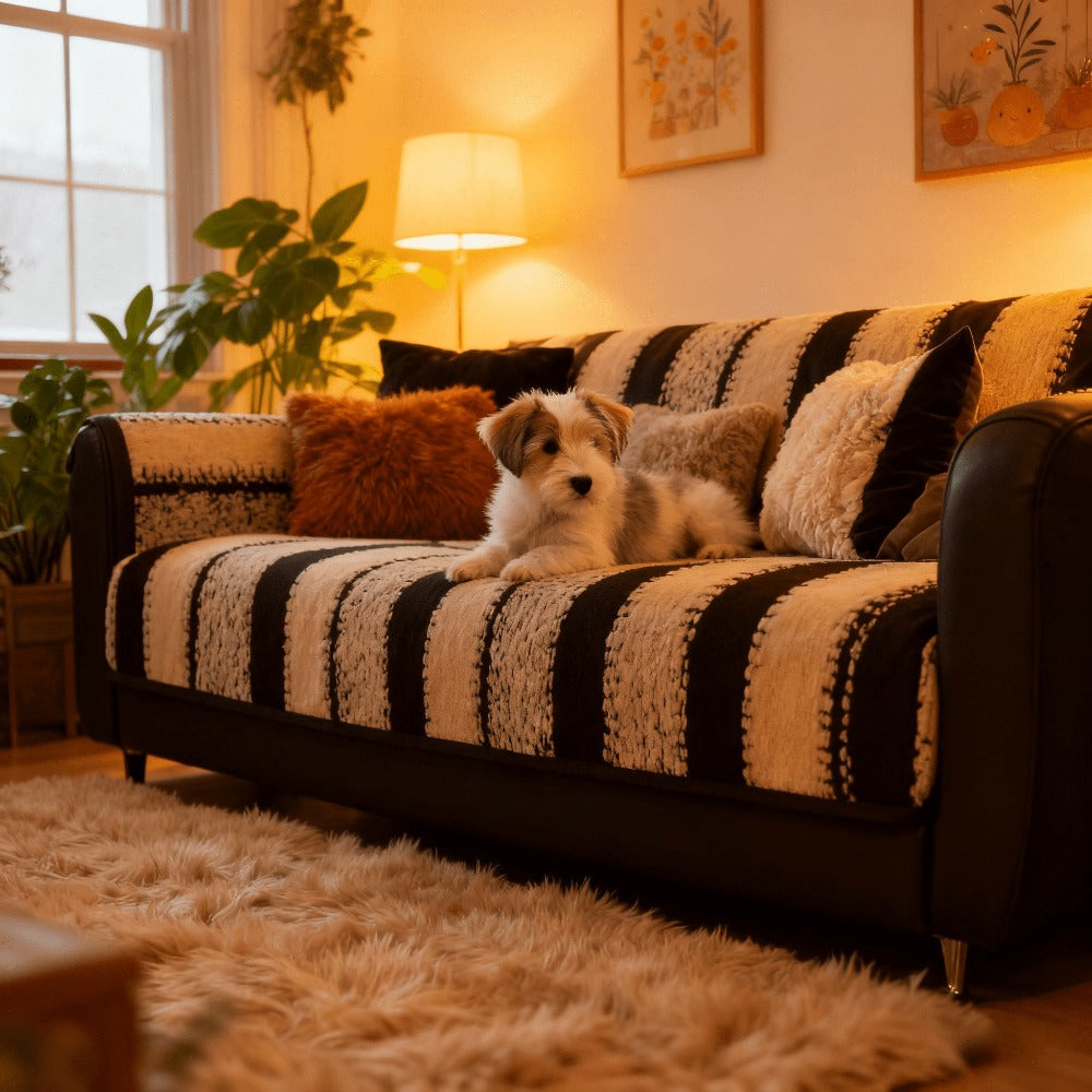 Sofa Cover Plush Non-Slip Washable Sectional Couch Slipcover Soft Durable Furniture Protector for Pets Cats Dogs 2 3 4 Cushion Sofa L-Shape Modern Sofa Pad Warm Sitting Cover All Seasons Black Gray Brown