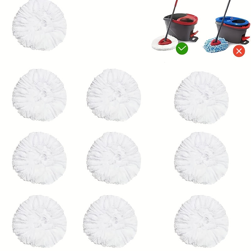 Microfiber Rotary Mop Replacement Heads 360 Degree Triangular Spin Mop Pads Refill Compatible with Rotary Mop Systems Deep Floor Cleaning 2 5 10 20 Pack