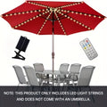 Solar Patio Umbrella Light 104 LED ¨C 8 Modes Remote Control Outdoor Market Umbrella Lamp | Solar Powered Warm White Light for Backyard, Deck, Poolside, Beach, Garden & Camping | Battery Included