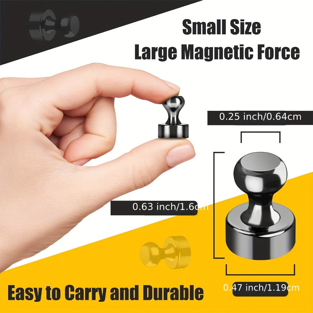 Refrigerator Magnets 40 Pack Black Round Fridge Magnets Strong Whiteboard Magnets for Kitchen Office Locker Bulletin Board Small Magnets for Adults