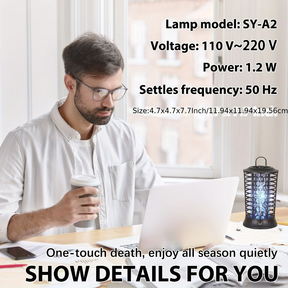 Indoor Bug Zapper Electric ¨C Powerful Mosquito Killer & Fly Zapper with Bug Collector Tray, Easy Clean, Silent Operation, Plug-In Insect Trap for Bedroom, Kitchen, Office & Home Use