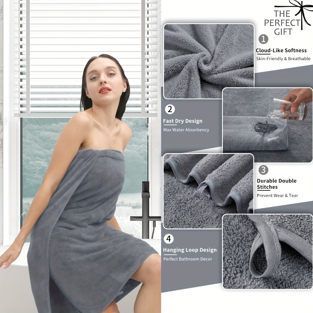 Extra Large Bath Towel Set 8 Piece 750GSM 35x70 Inch - Ultra Soft Luxury Thick Lightweight Highly Absorbent Fast Dry Oversized Bath Sheet | 15 Colors | Bathroom Gym Daily Use Adult