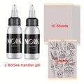 Tattoo Stencil Transfer Kit ¨C 2x Transfer Gel, 10x A4 Blank Thermal Stencil Paper & 1x Pre-Drawn Pattern Sheet ¨C Complete Tattoo Transfer Solution for Artists & Beginners