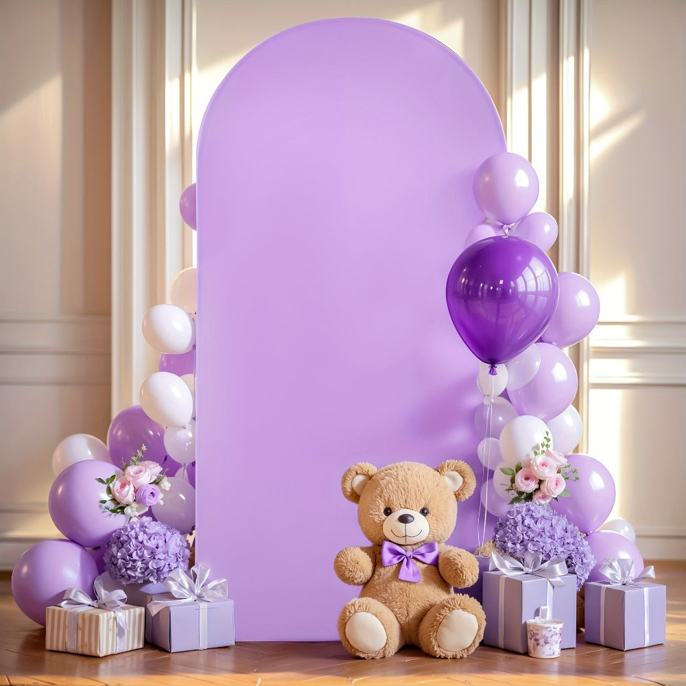 Arch Cover 6ft Stretchable Fabric Party Decoration | Wedding Ceremony Backdrop Cover Wrinkle-Free Zipper Fit for Gender Reveal Bridal Shower Birthday Holiday Celebration 8 Colors