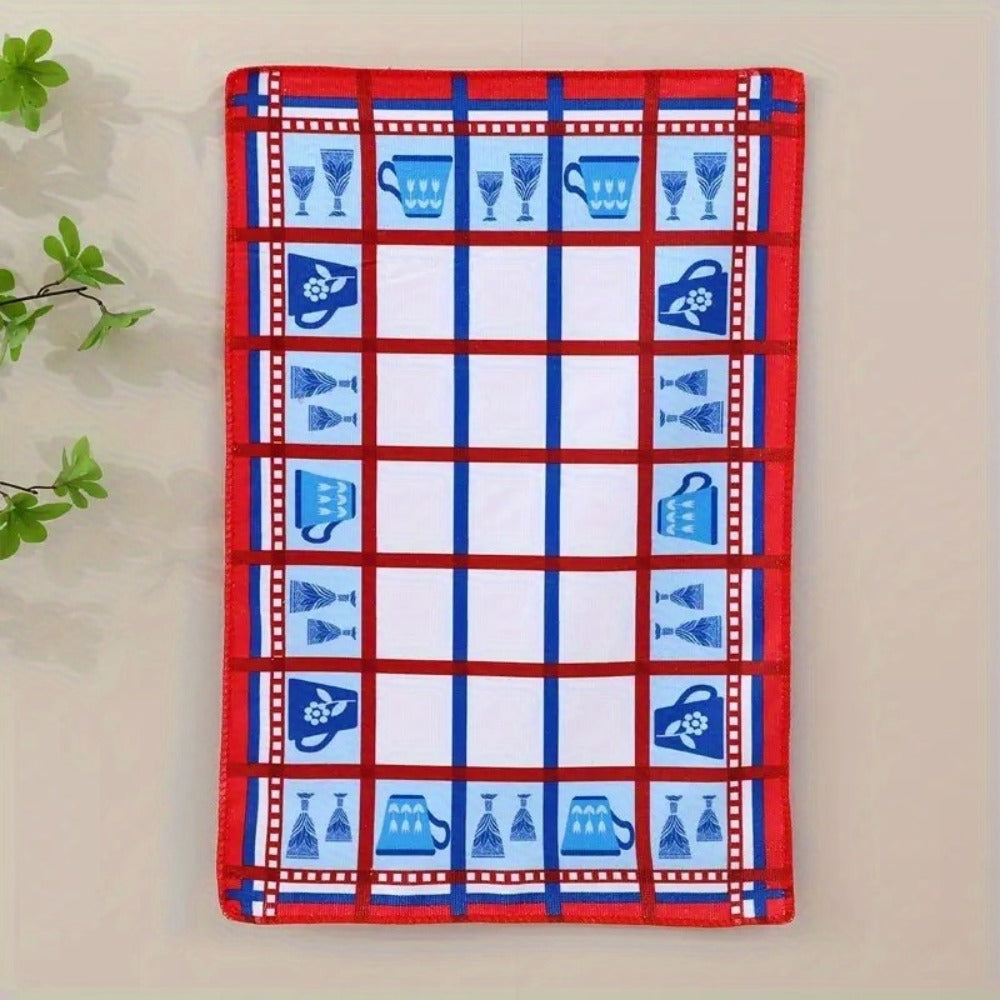 Holiday Kitchen Dish Towels Set of 6 - Colorful Printed Dishcloths Soft Absorbent Tea Towels for Kitchen Decor