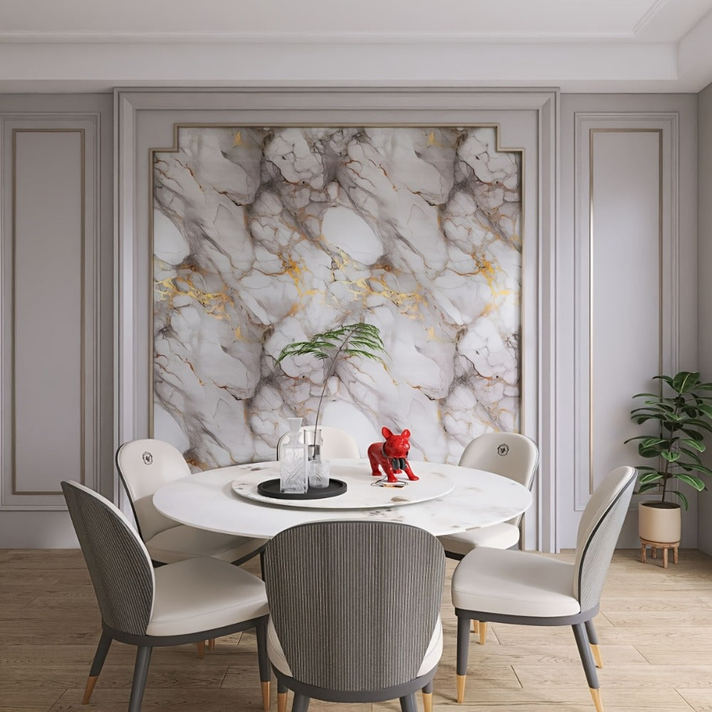 Self-Adhesive Waterproof PVC Wall Sticker 22pcs Peel and Stick Marble Boho Wallpaper 11.81x23.62in Oil Resistant for Kitchen Bathroom Living Room Bedroom Decor