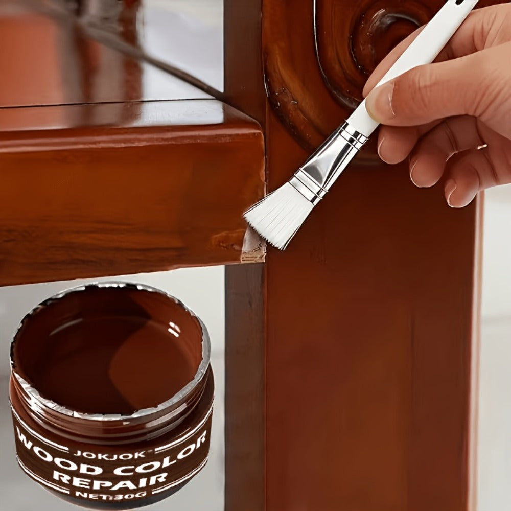 Wood Repair Paste Filler - Furniture Scratch Crack Restore Agent for Doors Cabinets Tables Chairs Floors - Color Restoring Wood Putty Easy Apply Fast Dry Surface Repair Kit