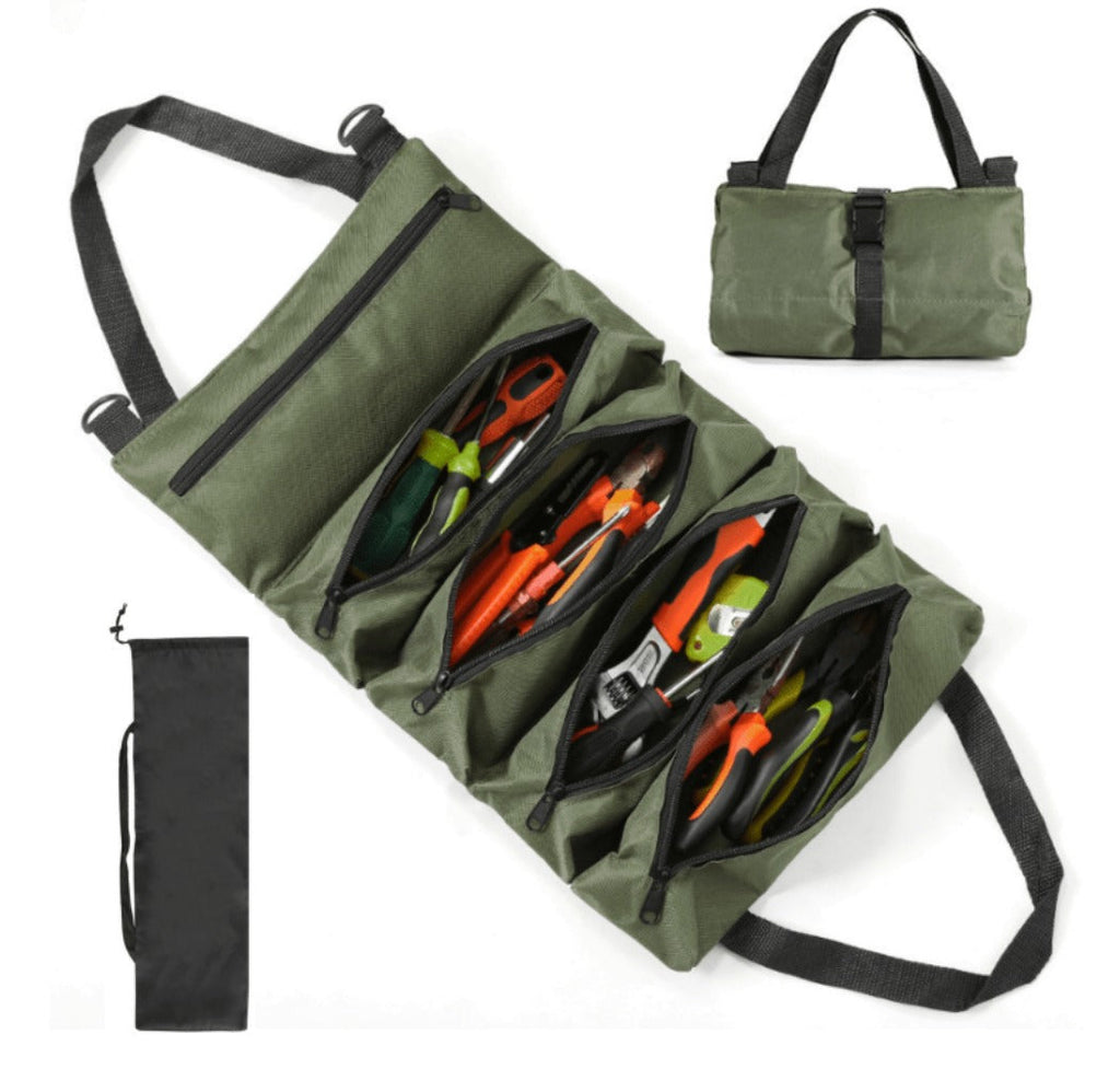 Collapsible Tool Bag Organizer for Hardware Storage | Foldable Tool Kit Bag for Carpentry Electricians Automotive Repairs Outdoor | Portable Buggy Bag Easy Transport