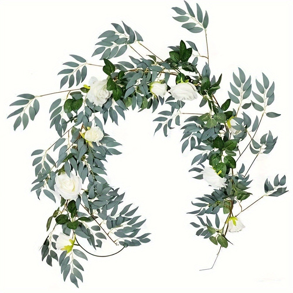 Artificial Ivy Leaves 100pcs Real Touch Faux Greenery Bulk, Realistic Plastic Willow Leaf for Wedding Home Decor DIY Wreaths Party Outdoor Decoration, Lush Ivy Vine Leaves Long Lasting