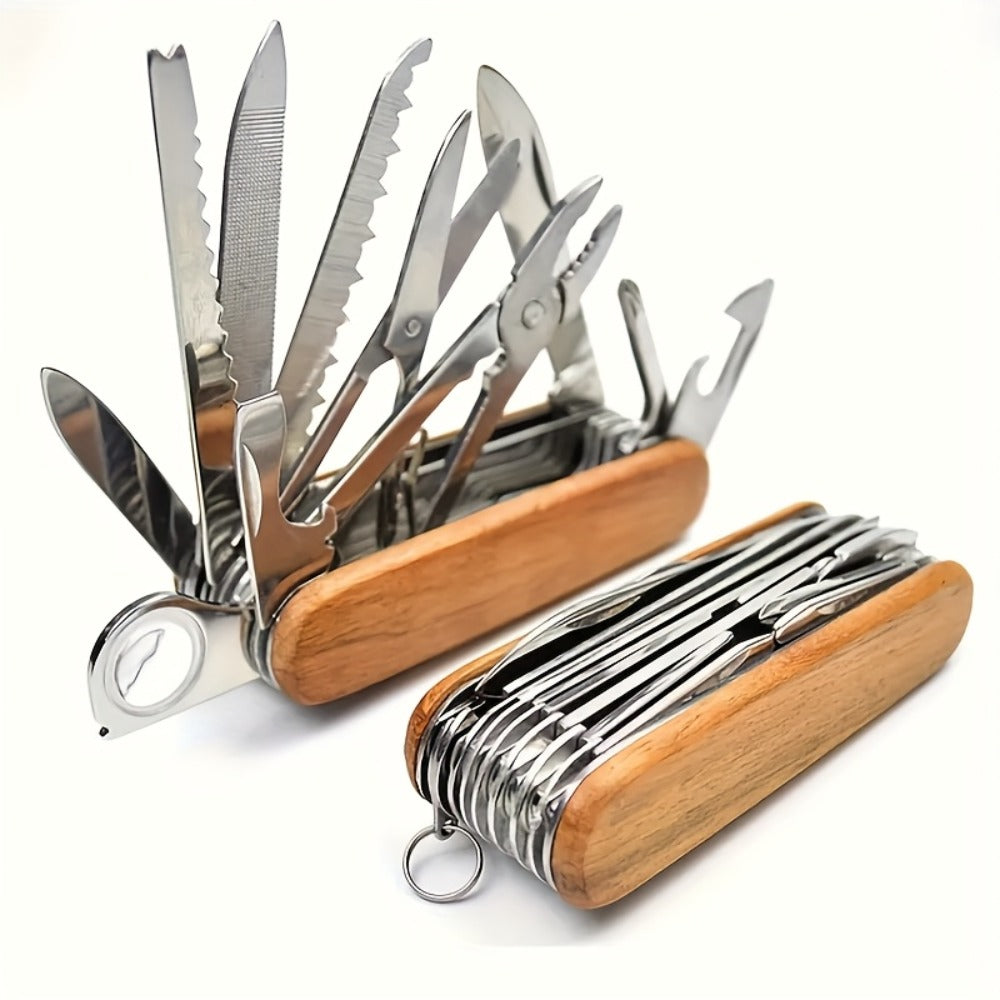 Multitool Pocket Knife 17-in-1 ¨C Includes Screwdriver, Pliers, Scissors, Bottle Opener & More, Portable Multi-Tool for Camping, Hiking, Emergencies & Everyday Carry, Gift for Men