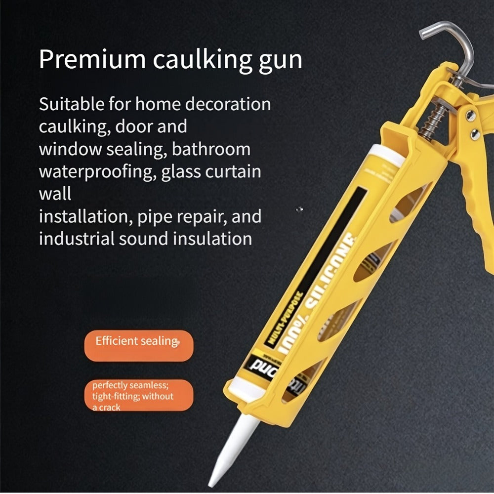 Caulking Gun Manual Drip-Free ¨C Lightweight Multi-Function Sealing Gun for Bathroom, Balcony, Doors & Windows, Home Decoration & Construction Projects, Easy-Squeeze Caulk Applicator