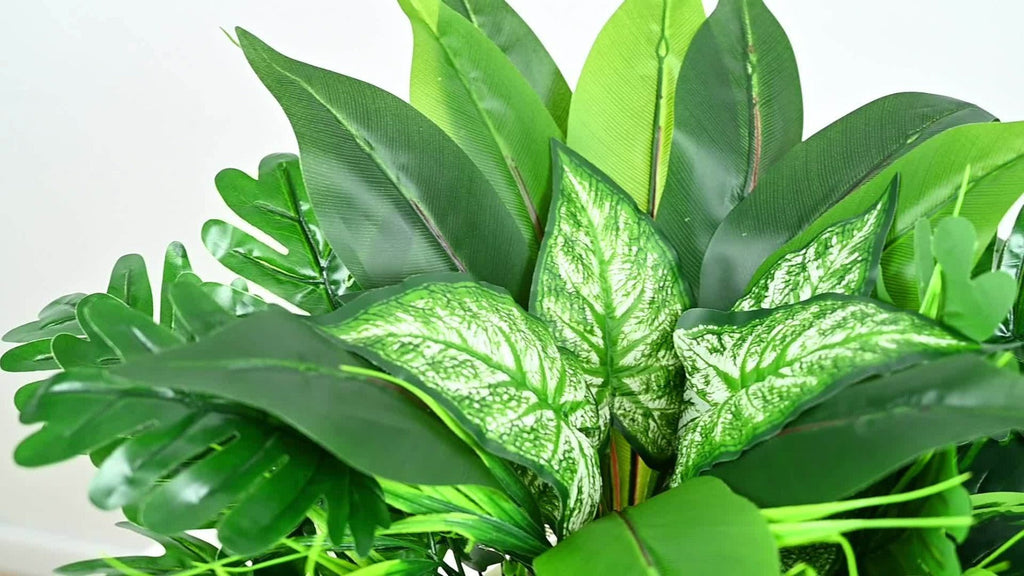 18 Pack UV Protected Artificial Boxwood Stems Faux Greenery Decor