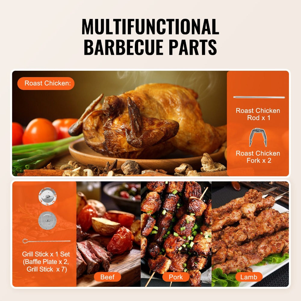 Electric Shawarma Grill Machine 20L Vertical Gyro Rotisserie Doner Kebab Maker Stainless Steel 360 Auto Rotation Timer 419¡ãF Max Temp Multifunctional for Home Family Gatherings