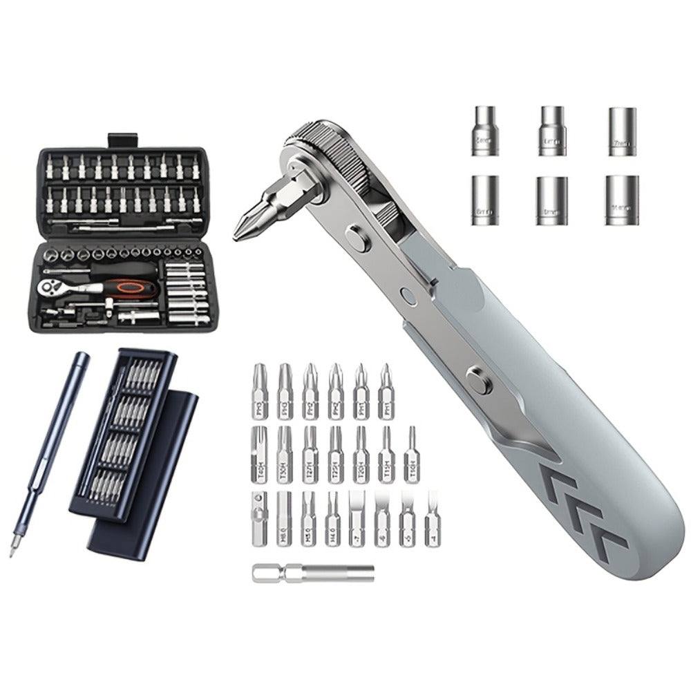 Precision Screwdriver Bit Set 30/51/55-in-1 with Case, Mini Magnetic Repair Tool Kit for iPhone, Laptop, PC, Watch, Glasses & Electronics, Multi-Size Phillips Torx Hex Slotted Screwdriver Set