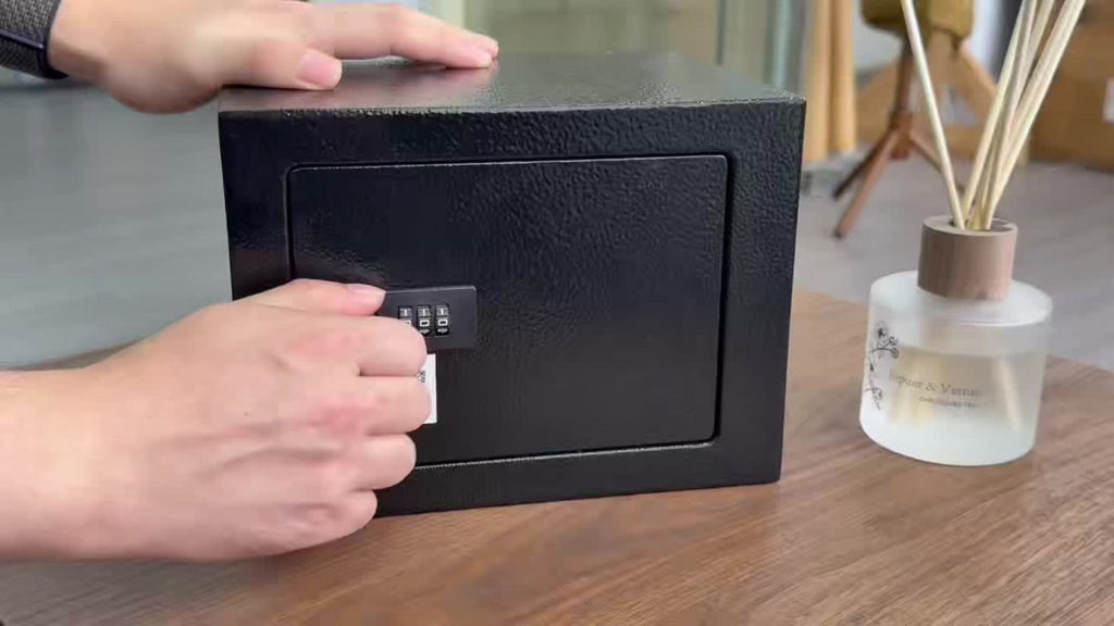 Fingerprint Safe Box with Password and Key Lock 0.3 0.8 1.13 1.71 Cu Ft Home Security Safe for Money Documents Passports Jewelry Bedroom Office Bedside Electronic Combination Lock Steel Safe