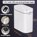 Automatic Sensor Trash Can Self-Emptying 3.8 Gallon with Drawstring Bags - Hands Free Infrared Smart Waste Bin for Bathroom Kitchen Bedroom Office Dorm Room