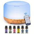 Essential Oil Diffuser Humidifier with 7 Color Night Light & Auto Shut-Off | USB Ultrasonic Aromatherapy Diffuser for Home, Office, Yoga & Spa | 300ML 500ML 16.91oz