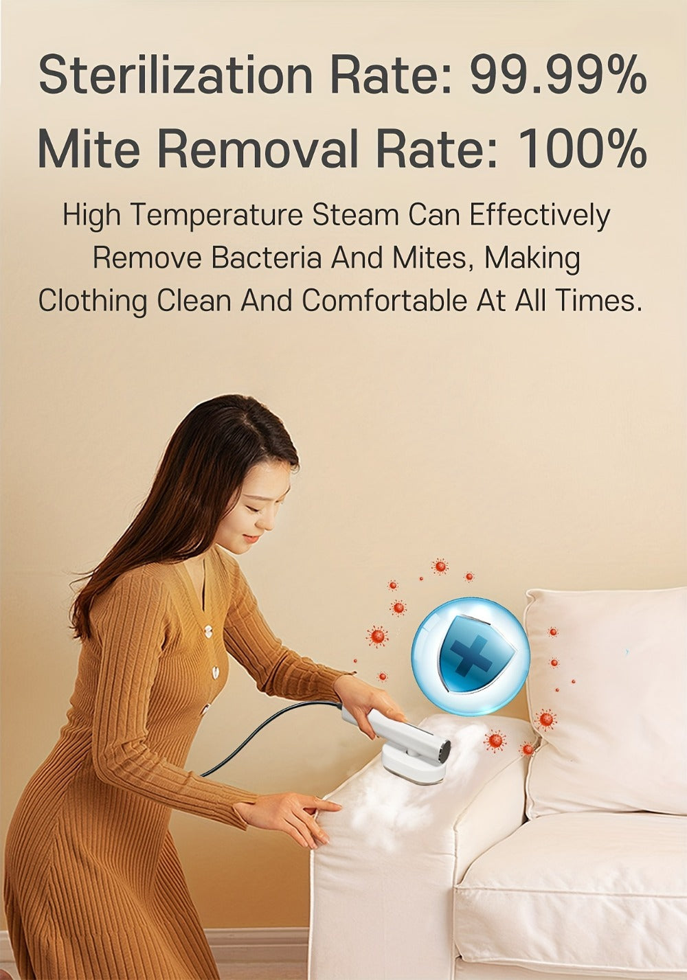 Handheld Steam Iron 1200W 10s Fast Heating Ceramic Plate Horizontal Vertical Steam Portable Mini Garment Iron for Home Office Travel with Heat Resistant Glove White Aurora Purple