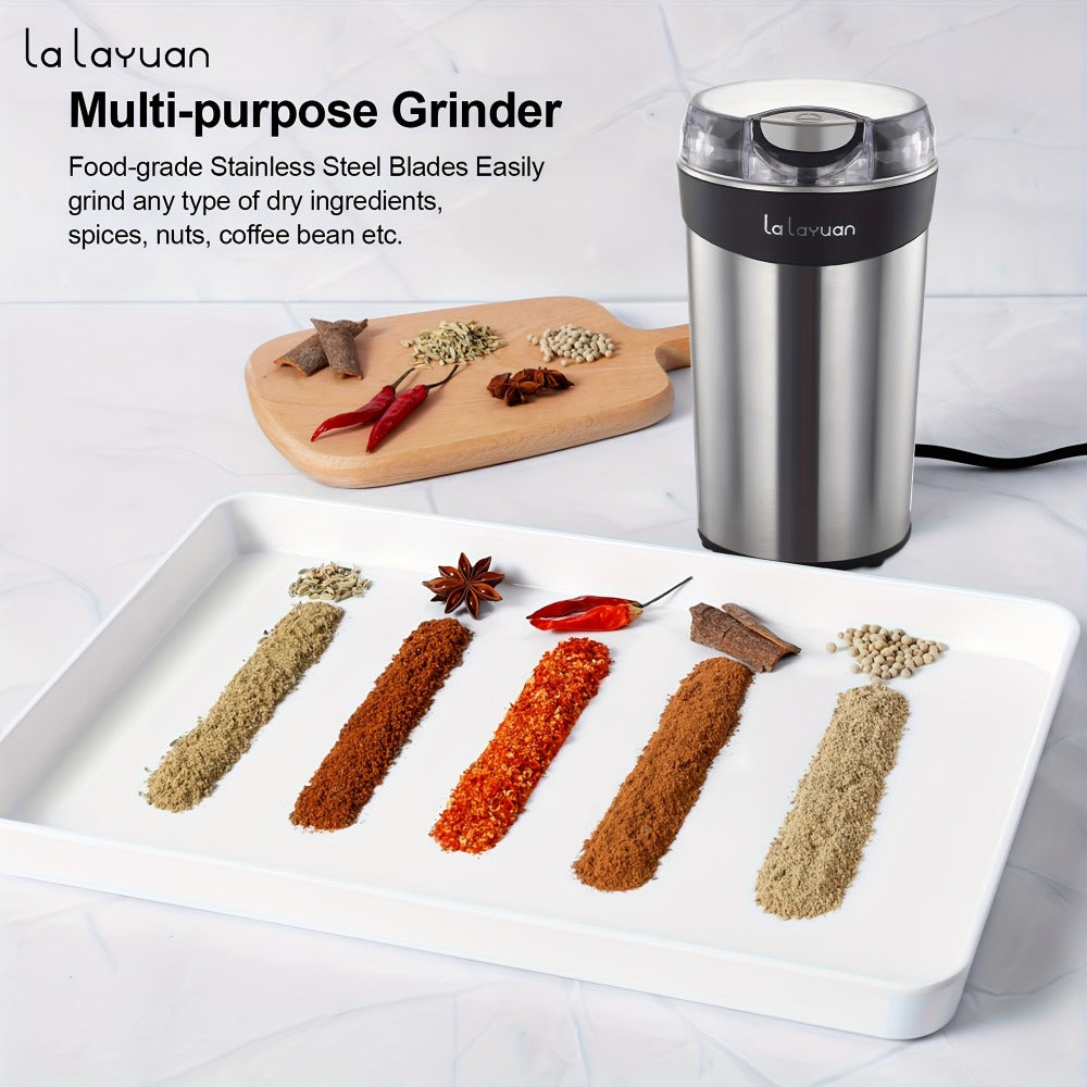 Coffee Bean Grinder Electric 200W Powerful Motor Stainless Steel Chamber Ultra-Fine Blade Grinder One-Touch 12 Cups Multi-Purpose for Spices Nuts Grains 110V US Plug