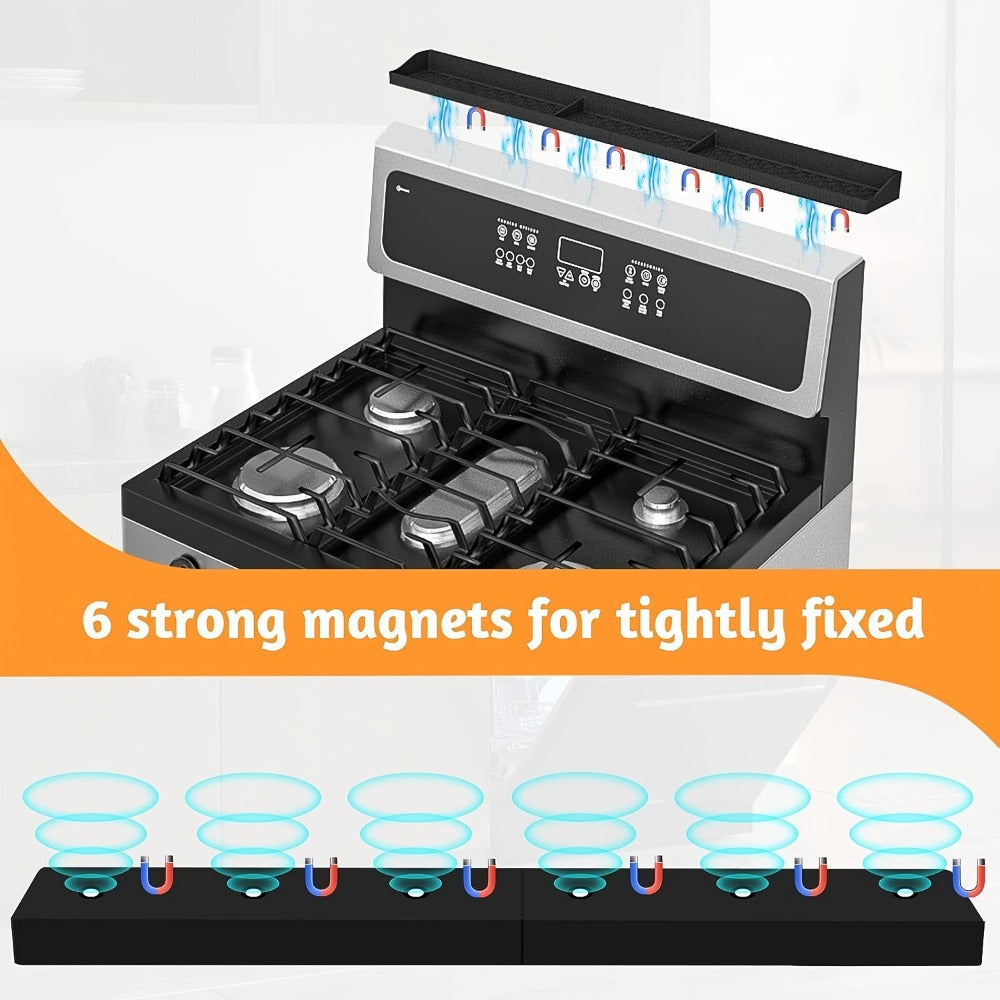 Silicone Stove Organizer Rack with Suction Cups | Heat-Resistant, Dishwasher-Safe Spice Holder for Kitchen Countertop ¨C 30 Inch