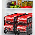 Can Dispenser Rack 2 Pack Stackable Sliding Metal Can Organizer for Kitchen Pantry Cabinet Countertop Canned Food Storage