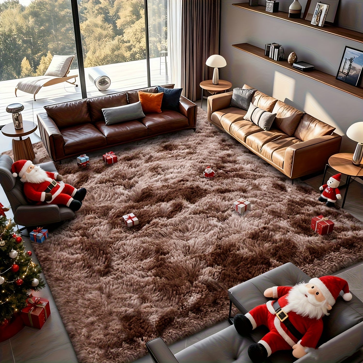 Shag Rug Fluffy Thick Area Rug - Soft Fuzzy Tufted Plush Carpet for Bedroom & Living Room | Machine Washable Non-Slip Floor Mat in Multiple Colors & Sizes | Cozy Home Decor Room Accent Rug