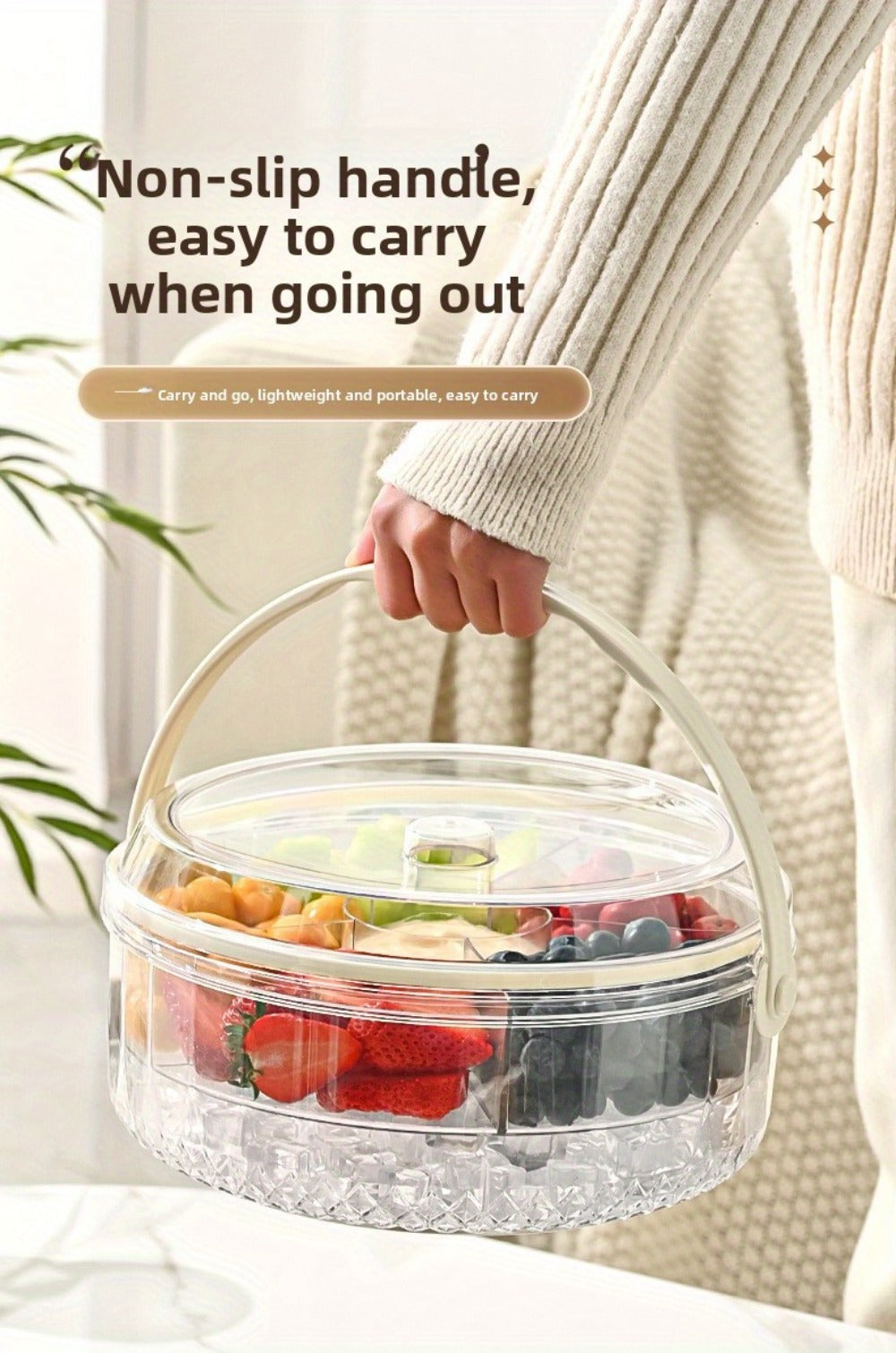 Portable Ice Bucket with Lid Large Capacity Insulated Beverage Cooler for Outdoor Party Beer Champagne Fruit
