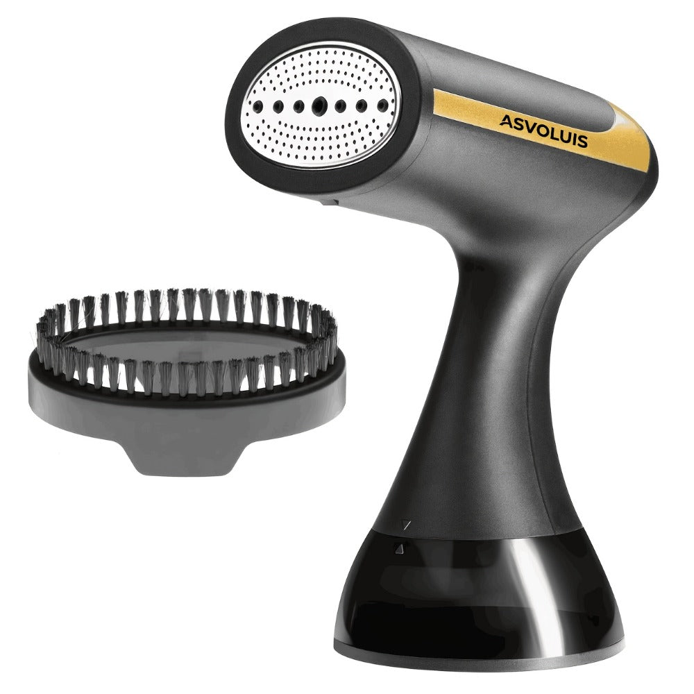 Portable Clothes Steamer 1100W ¨C 20-Second Fast Heat-Up Handheld Garment Steamer with 10oz Water Tank for Wrinkle Removal on All Fabrics ¨C Compact Travel Steam Iron for Home & Travel (Dark Black)