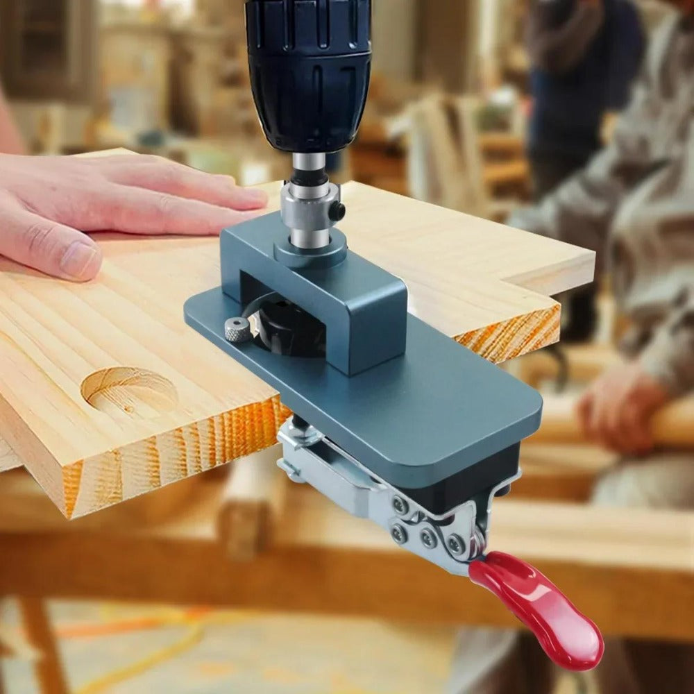 35mm Hinge Drilling Jig Kit Aluminum Alloy Cabinet Door Hinge Hole Opener Template Puncher Locator for Woodworking Door Cabinet Wardrobe Hinge Installation 15-25mm Boards