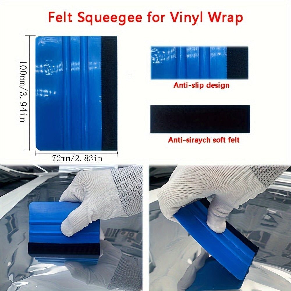Car Window Tint Film Tool Kit 19/31pcs, Auto Window Film Installation Set with Squeegee Scraper, Plastic & Cowhide Scraper, Water Removal Tools for Car Wrap, Color Change & Transparent Film Application