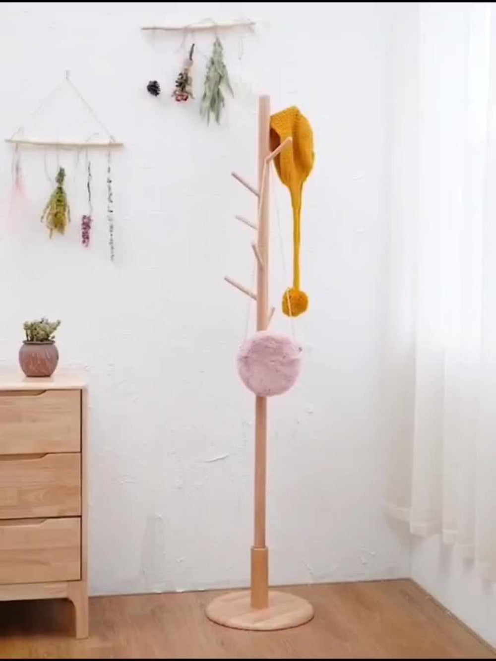 Coat Rack Freestanding Floor Standing - Vertical Clothes Hanger Stand for Bedroom Entryway Living Room Hallway, Heavy Duty Garment Rack for Suits Hats Bags Ties Belts, Easy Assembly No Tools Required