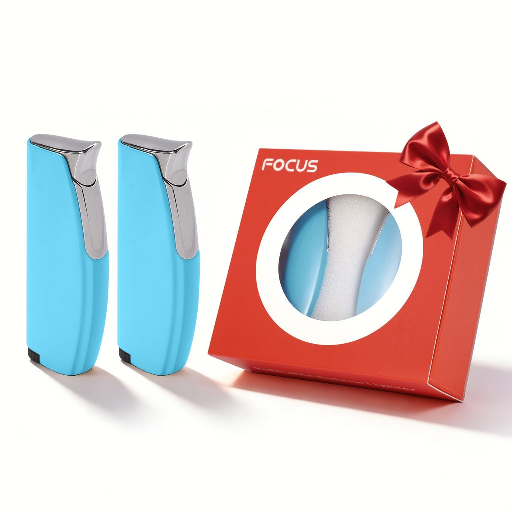 Windproof Lighter 2-Pack ¨C Slim Portable Pocket Lighter with Mirror Finish, Refillable Butane Flame, Fashionable Gift for Men & Women, Available in 8 Colors (Red, Black, White, Silver, Pink, Blue, Yellow, Green)