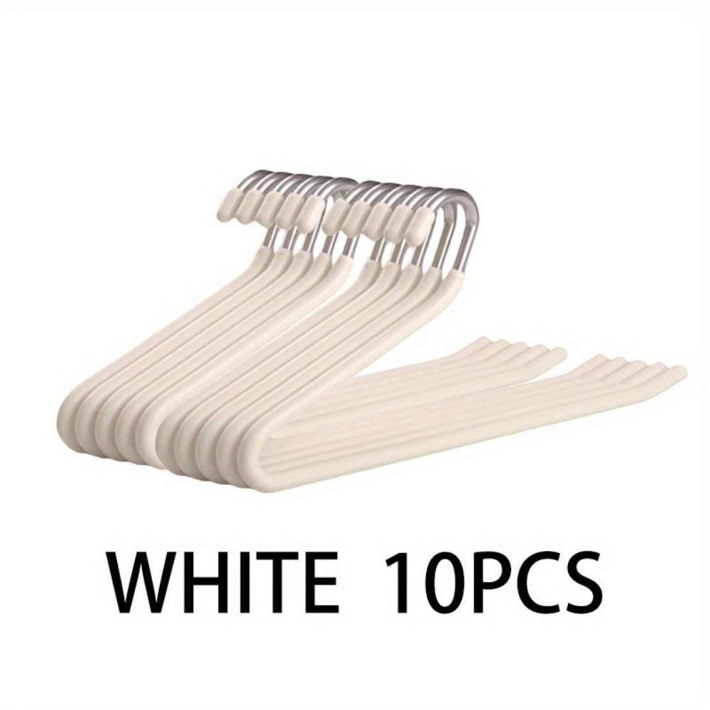 Pants Hangers Metal Open Leg Non-Slip - Heavy Duty Trouser Jeans Hanger for Wardrobe, Space Saving, Black or White, 10/20/30/50pcs