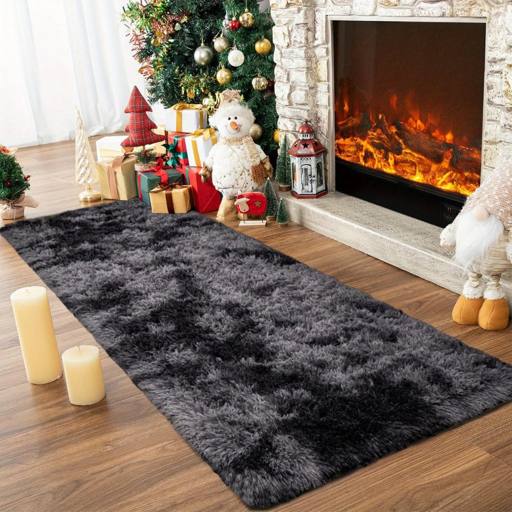 Tie-Dye Shaggy Fluffy Area Rug Non-Slip Machine Washable ¨C Soft Plush Fuzzy Carpet for Bedroom, Living Room, Hallway & Dorm ¨C 6 Colors, 4 Sizes: 2x6, 3x5, 6x9, 8x10 Ft