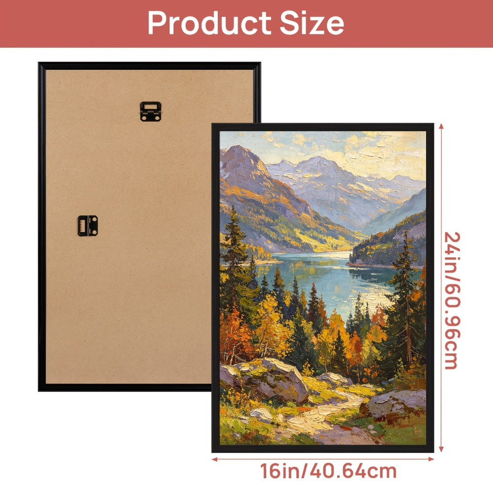 Picture Frame 16x24 Inch Scratch Proof Poster Frame Slide-In Horizontal Vertical Wall Mount Photo Gallery Display White Black Gold Natural