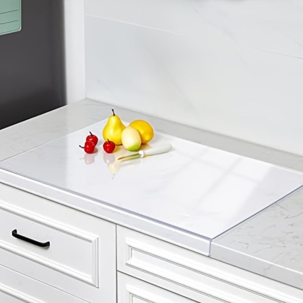 Acrylic Cutting Board Large Anti-Slip 17x23 Inch ¨C Clear & Black Countertop Protector for Kitchen & Restaurant ¨C Food Safe Non-Slip Chopping Board for Fruit, Meat & Meal Prep