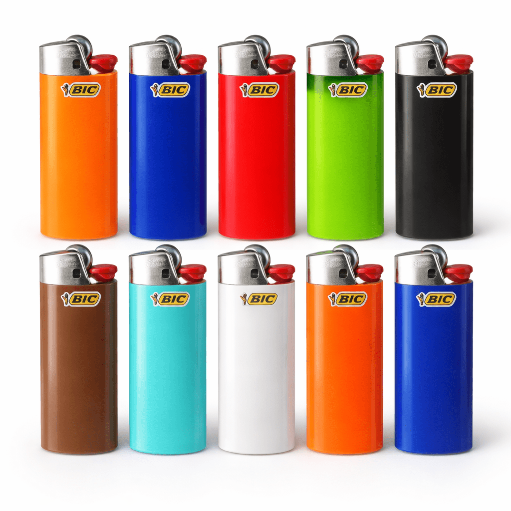 BIC Classic Pocket Lighters Bulk, Assorted Colors, Reliable Windproof Flame for Candles Fireplace Camping Grill, 4/6/8/10/20/25/50 Pack Value Set