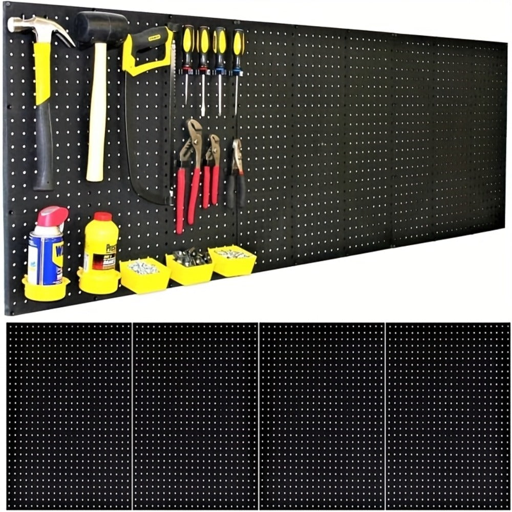 Pegboard Wall Organizer with Metal Hooks - Heavy Duty Garage Tool Storage Board for Workshop Warehouse Wall Mount - Space Saving Tool Rack System for Garage Organization
