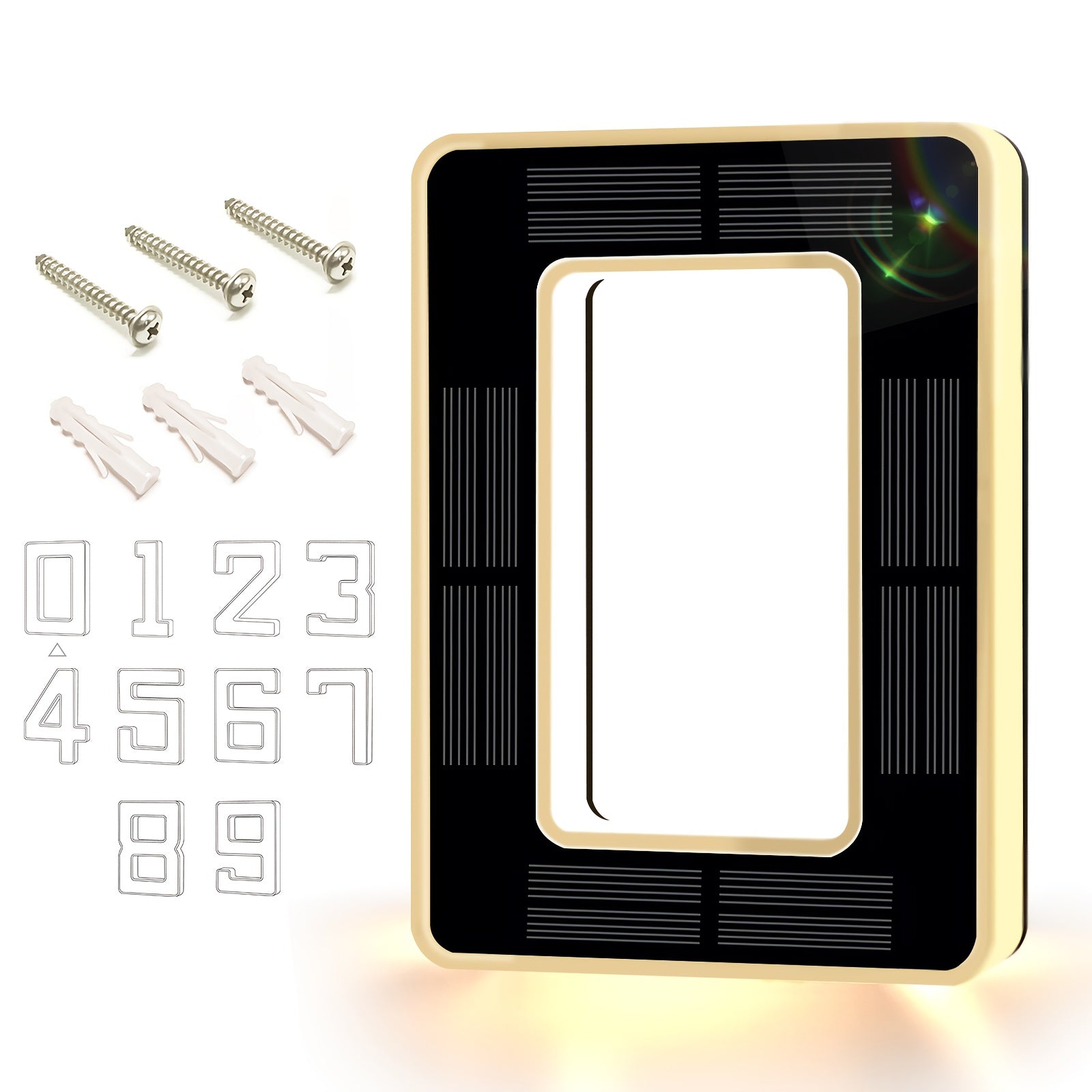 LED Solar House Number Light 6.7 Inch Wall Mounted ¨C Smart Sensor Illuminated Address Number for Home Decor, No Wiring Energy-Saving Solar Powered Outdoor Light