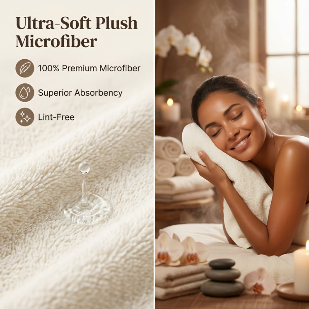 Microfiber Facial Towels 6 Pack ¨C Professional Split-Fiber Esthetician Face Towels for Facials, Mask Removal & Spa, Ultra-Soft Reusable Face Cloths for Skincare Routine, Spa Steam Towels, Gift for Women