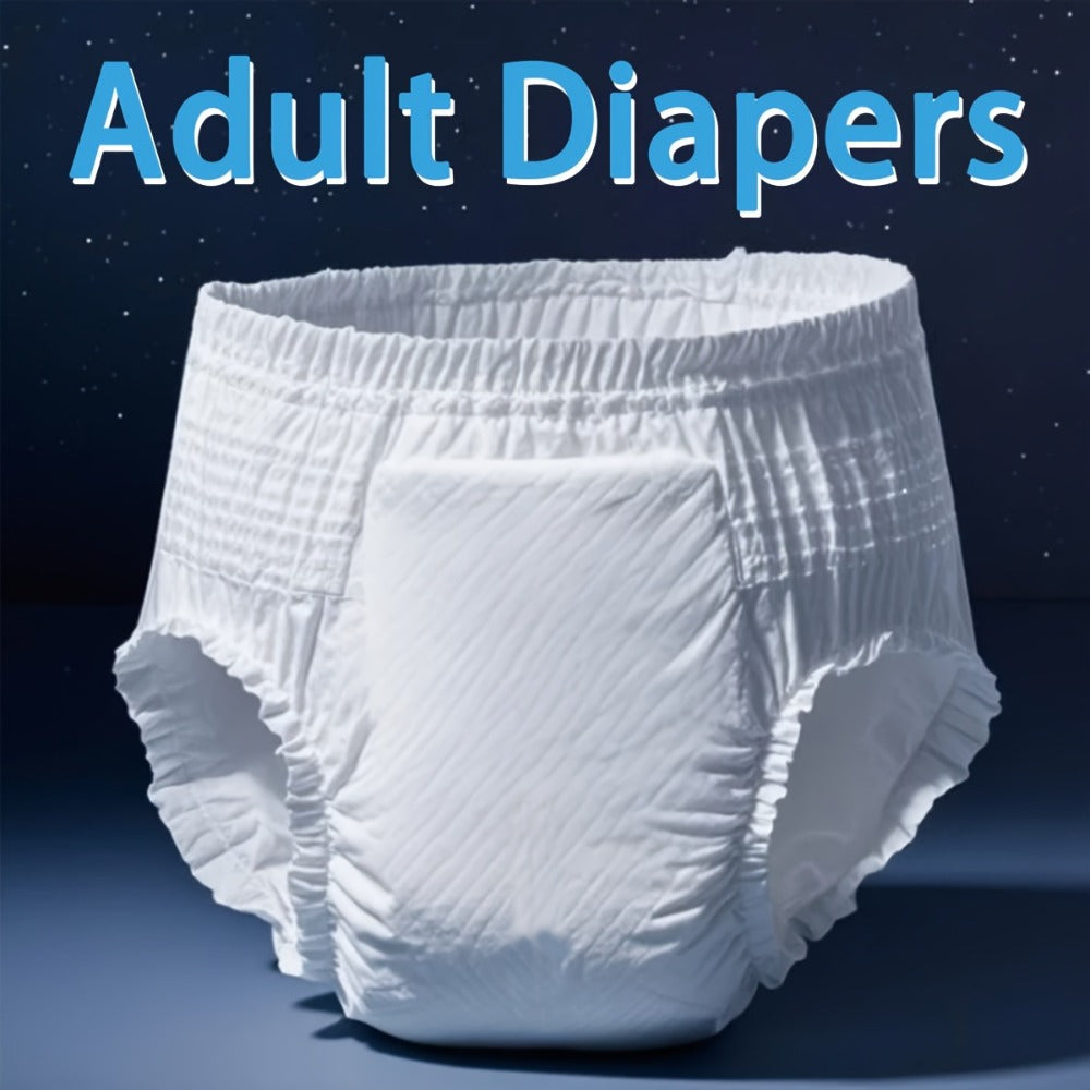 Adult Diapers Incontinence Underwear M-XXL Disposable Pull-On Briefs 8-Hour Leak Protection Unisex Absorbent Pants for Elderly Bedwetting 19 or 30 Pack