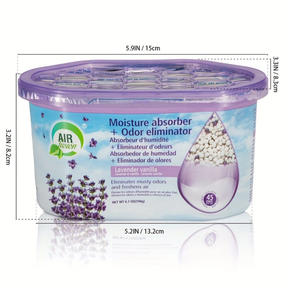 Portable Dehumidifier Boxes 6-Pack | Moisture Absorber & Odor Eliminator for Closets, Bathrooms, RVs, Boats & Bedrooms